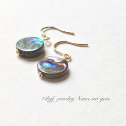 ＊1点もの＊14kgf abalone shell pierce 4枚目の画像