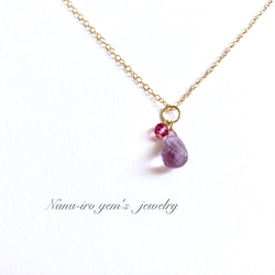 14kgf amethyst × pinkquartz top 4枚目の画像