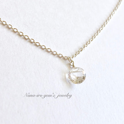 ＊1点もの＊silver white topaz necklace 2枚目の画像