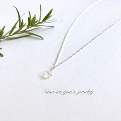 ＊1点もの＊silver white topaz necklace 5枚目の画像