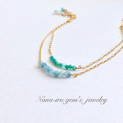 ＊再販＊14kgf aquamarine bracelet 5枚目の画像