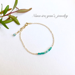 ＊再販＊14kgf amazonite bracelet 2枚目の画像