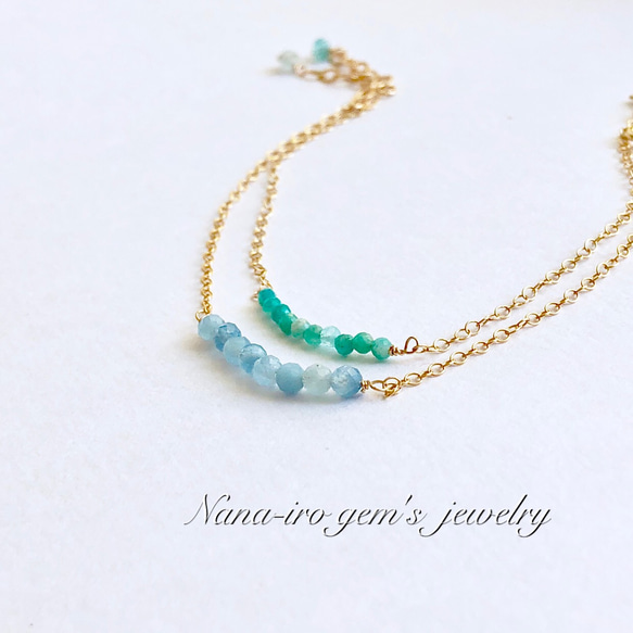 ＊再販＊14kgf amazonite bracelet 4枚目の画像