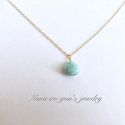 14kgf larimar necklace 3枚目の画像