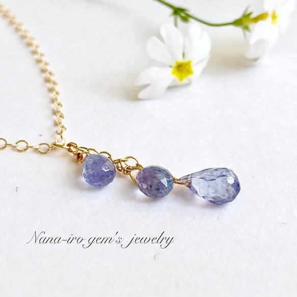 14kgf tanzanite necklace 1枚目の画像