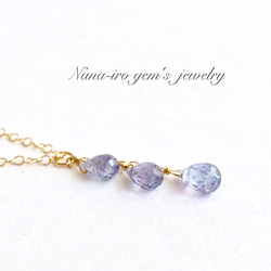 14kgf tanzanite necklace 3枚目の画像