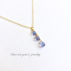 14kgf tanzanite necklace 4枚目の画像