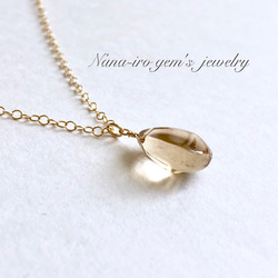 ＊再販＊14kgf  champagnequartz  necklace 2枚目の画像