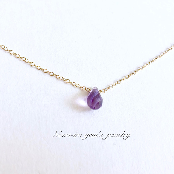 ＊1点もの＊14kgf amethyst necklace 6枚目の画像