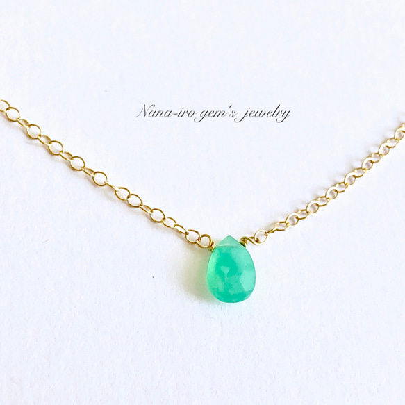 14kgf chrysoprase necklace 2枚目の画像