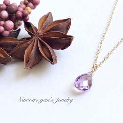 14kgf amethyst  necklace 3枚目の画像