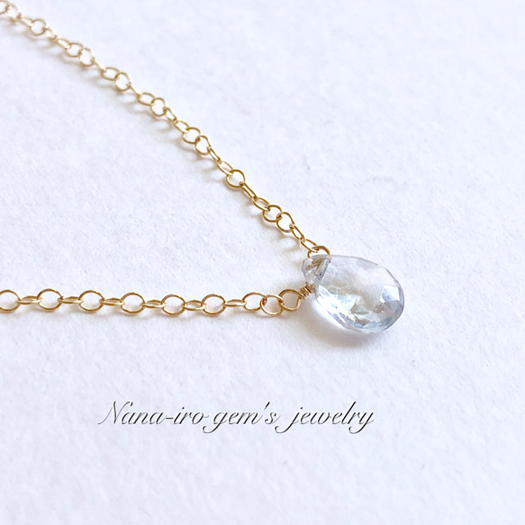 14kgf bluemystictopaz necklace 2枚目の画像