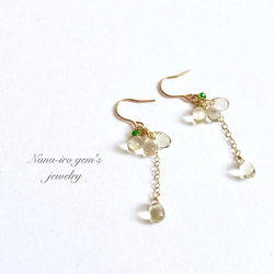 14kgf  lemonquartz × chrome diopside pierce 6枚目の画像