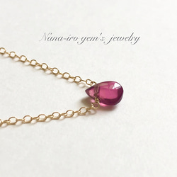 ＊1点もの＊14kgf Rhodorite garnet necklace 1枚目の画像