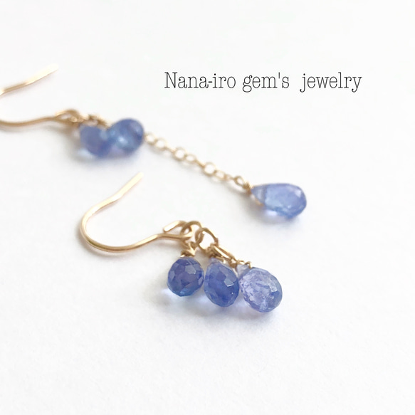 14kgf tanzanite pierce 1枚目の画像