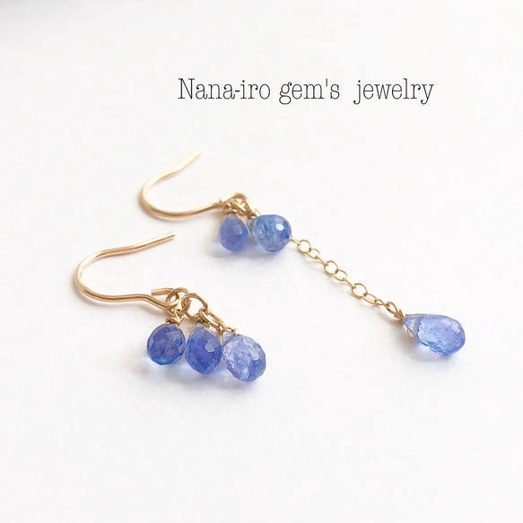 14kgf tanzanite pierce 3枚目の画像