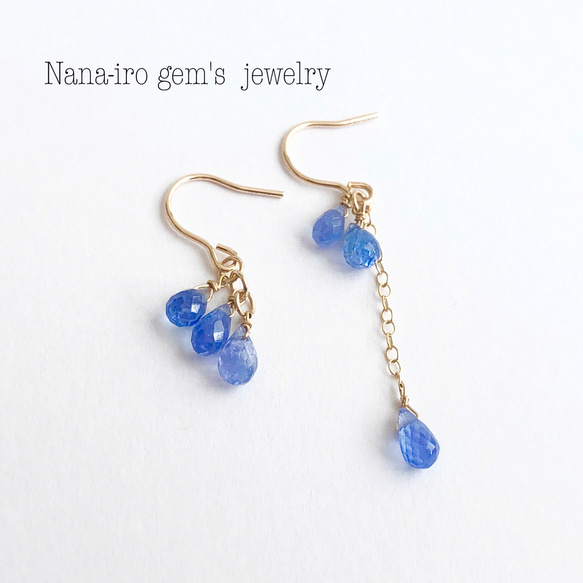 14kgf tanzanite pierce 5枚目の画像