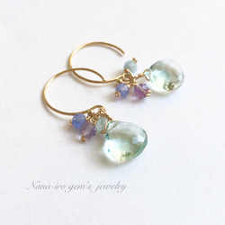 14kgf fluorite  pierce 2枚目の画像