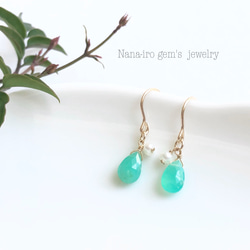 14kgf chrysoprase pierce 5枚目の画像