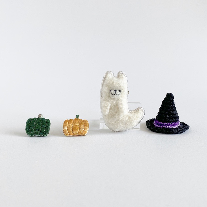 ハロウィンアルパカブローチセット