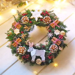 シナモンのクリスマスリース （受注制作） プリザーブドフラワー