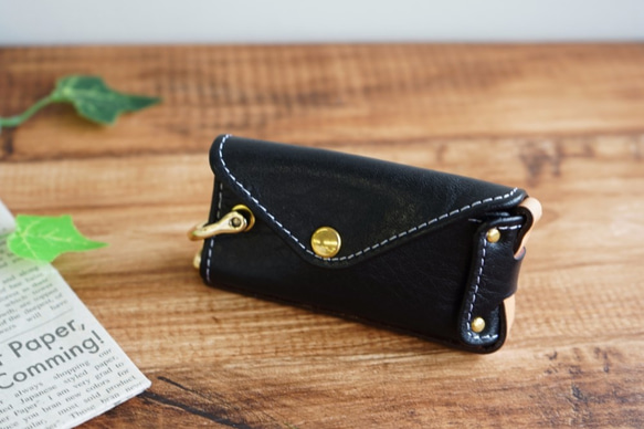 本革 スマートキーケース【ブラック】 natucaブランド キーケース