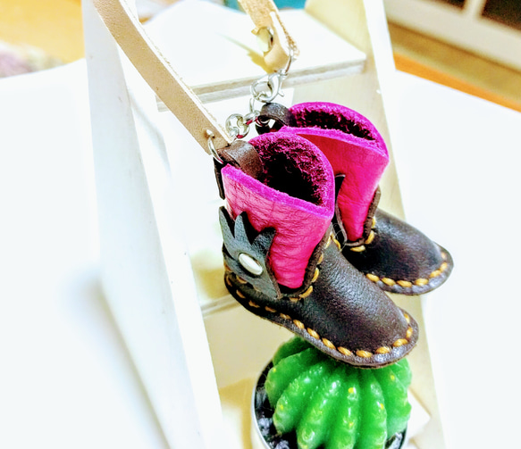 ミニチュアウエスタンブーツ ピンク その他アクセサリー