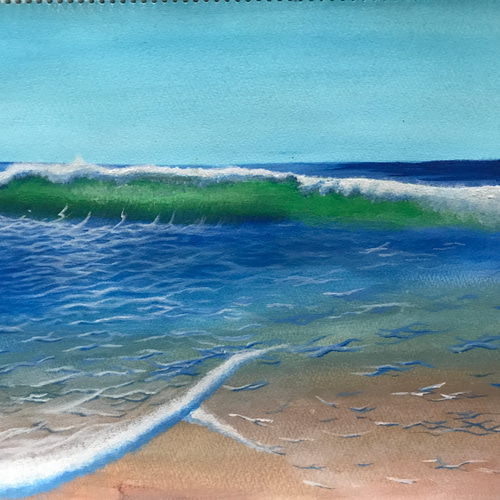 海の絵画 海 絵画 シシオドリ 通販 4633397｜Creema(クリーマ)