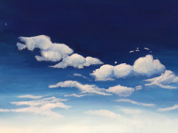空（雲の上） 絵画 シシオドリ 通販 4832215｜Creema(クリーマ)