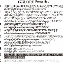 GALORE 彫刻用フォント見本 4枚目の画像