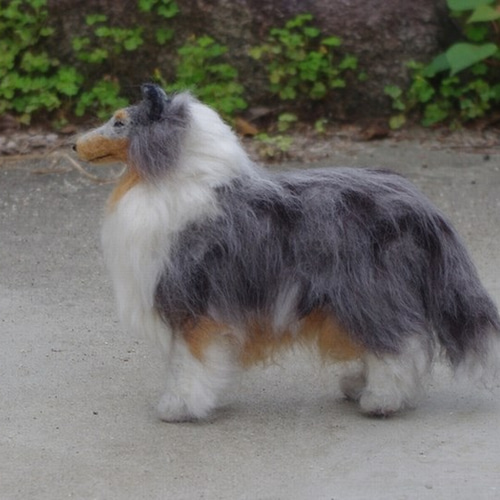 ラフコリー ブルーマール 置き物 ラフコリー ブルーマール 置き物（羊毛フェルト人形：犬