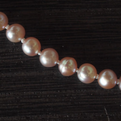 クラシックピンク淡水真珠ネックレス 3枚目の画像
