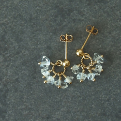ハーキマーダイヤモンドの耳飾り 4枚目の画像