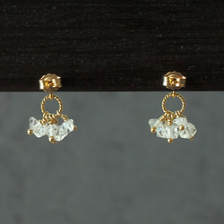 ハーキマーダイヤモンドの耳飾り 3枚目の画像