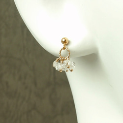 ハーキマーダイヤモンドの耳飾り 6枚目の画像