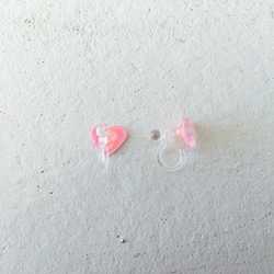 ハート型イヤリング 初恋（ピンク） 3枚目の画像