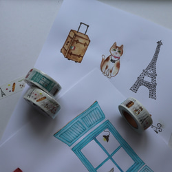 パリと猫のマスキングテープ。 4枚目の画像