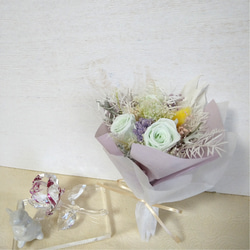 ニュアンスカラーが可愛いバラのブーケ cadeau d'hiver 2枚目の画像