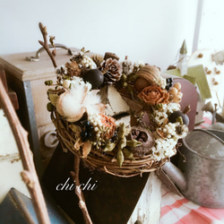 chi chi Handmade 乾燥花與果實花圈掛飾/居家佈置/花禮/乾燥花 第2張的照片