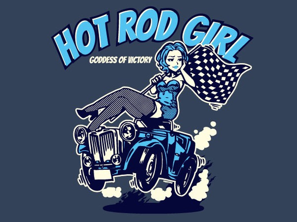 HOT ROD GIRL 【ホット ロッド ガール】 カラー： ストーンウォッシュブルー 3枚目の画像