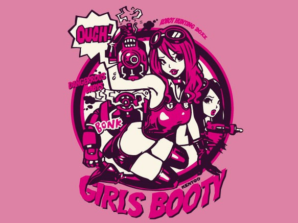 GIRLS BOOTY ROBOT 【ガールズ ブーティー ロボット】 カラー： ローズレッド 3枚目の画像
