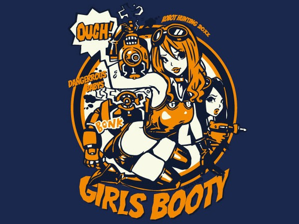 GIRLS BOOTY ROBOT 【ガールズ ブーティー ロボット】 カラー： ストーンウォッシュブルー 3枚目の画像