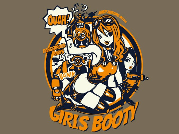 GIRLS BOOTY ROBOT 【ガールズ ブーティー ロボット】  ストーンウォッシュブラウン 3枚目の画像