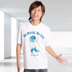 60%OFF （定価：3,500円）  【No Music No Life 】カラー：ホワイト XLサイズ 2枚目の画像