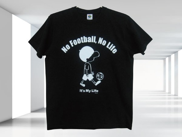 SOLD  60%OFF （定価：3,500円）  【No Football No Life 】ブラック  Sサイズ 2枚目の画像