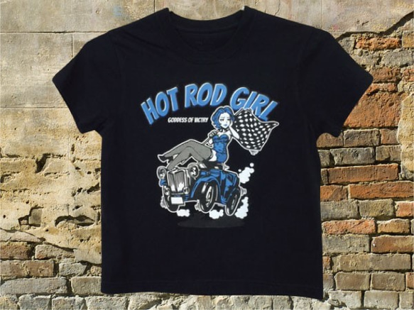 60%OFF  キッズサイズ  HOT ROD GIRL 【ホット ロッド ガール】 ブラック/ブルー 2枚目の画像