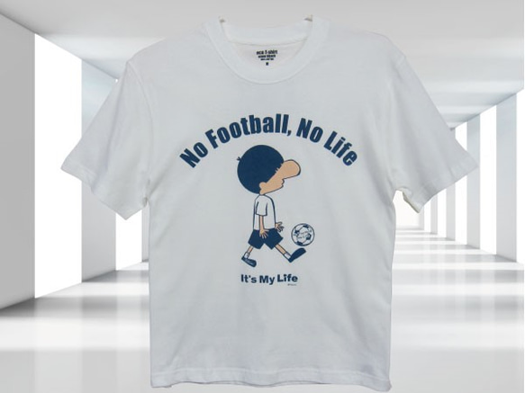 60%OFF （定価：3,500円）  【No Football No Life 】白  Ｌサイズ 2枚目の画像