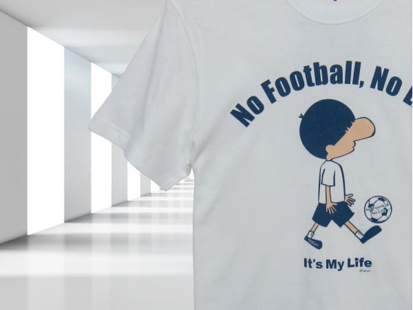 60%OFF （定価：3,500円）  【No Football No Life 】白  Ｍサイズ 1枚目の画像