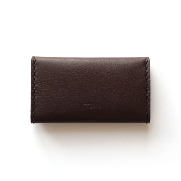 Card Case DARK-BROWN / 牛革カードケース / 名刺入れ 2枚目の画像