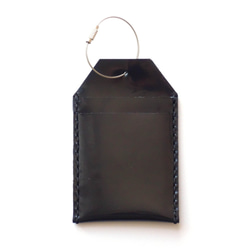 【50%OFF!!】Wire Pass Case ENAMEL-DARK-GRAY / 牛革ワイヤーパスケース 2枚目の画像